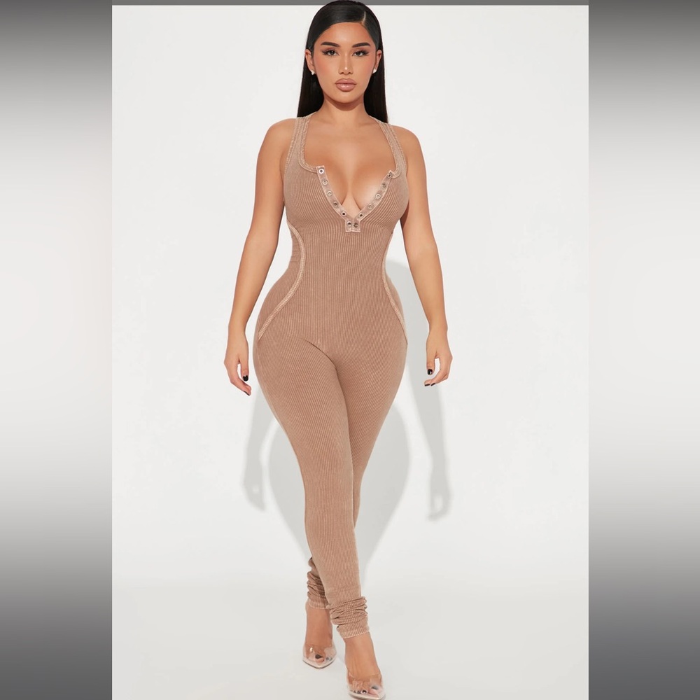 Fashion Nova Sydney Mineral Wash Jumpsuit